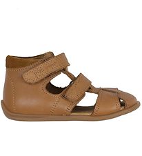 Pom Pom Sandals - Starters Two Velcro - Camel