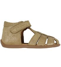 Pom Pom Sandals - Starters Velcro - Gold Glitter