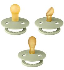 Bibs Colour Dummies - 3-Pack - Size 1 - Natural Rubber - Sage