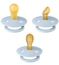 Bibs Colour Dummies - 3-Pack - Size 1 - Natural Rubber - Baby Bl