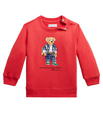 Polo Ralph Lauren Sweatshirt - Za - Rood m. Knuffel