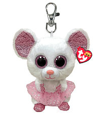 Ty Keychain w. Soft Toy - Beanie Boos - 10 cm - Nina