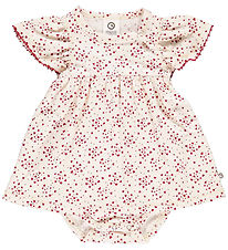 Msli Bodysuit w. Skirt s/s - Love - Buttercream/Berry Ed