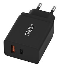 SACKit Adapteri - Sack USB 30W - Musta