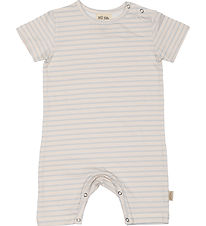 Petit Piao Summer Romper - Pearl Blue/Offwhite