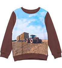 Minymo Sweatshirt - Blumenerde m. Traktor
