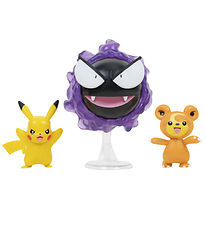 Pokmon Figuren - 3er-Pack - Kampffigur - Pikachu/Teddiursa/Gast