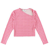 Rosemunde Blouse - Cropped - Pink Tile Print