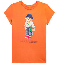 Polo Ralph Lauren T-Shirt - Za - Oranje m. Knuffel