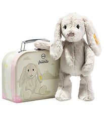 Steiff Soft Toy - 26 cm. - Hoppie Rabbit - In Suitcase - Grey