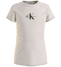 Calvin Klein T-Shirt - Micro Monogramm - Whitecap Grey
