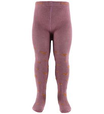 Melton Sukkahousut - Hearts Tights - Grape Shake