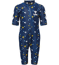 Hummel Coverall Swimsuit - UV40+ - hmlMorgat - Navy Peony