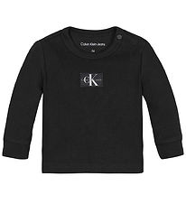 Calvin Klein Bluse - Monogramm Rib - Black