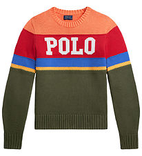Polo Ralph Lauren Blouse - Knitted - Sa - Farm Olive w. Stripes