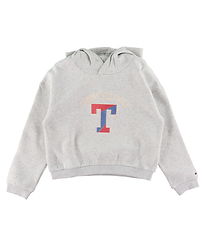 Tommy Hilfiger Sweat  Capuche - T Varsity - Nouveau Light Grey