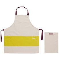 Kids Concept Apron w. Tea towel - Grey/Green