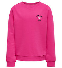 Kids Only Sweatshirt - KogBrie - Fuchsia Purple/New York