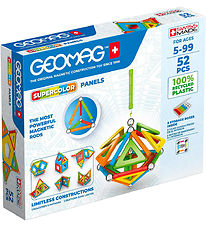 Geomag Set d'aimants - Panneaux Supercolor recycls - 52 Parties