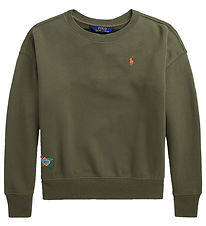 Polo Ralph Lauren Sweatshirt - SA - Army Green w. Embroidery