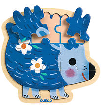Djeco Jigsaw Puzzle - 9 Bricks - Wood - Hedgehog