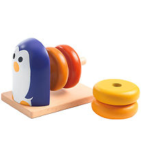 Djeco Stacking Blocks - Wood - 5 Parts - Penguin Basic