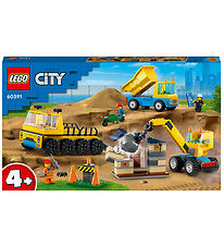 LEGO City - Rakennustymaan ajoneuvot, nosturi ja purkupallo 60