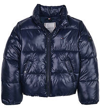 Tommy Hilfiger Pehmustettu takki - Kiiltv Puffer - Desert Pilv