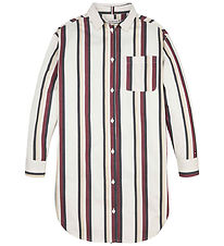 Tommy Hilfiger Robe - Global Stripe - Ivory/Rouge White