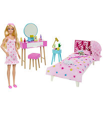 Barbie Puppe m. Zubehr - 30 cm - Schlafzimmer
