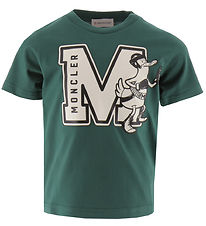 Moncler T-Shirt - Groen/Wit m. Print