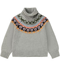 Molo Blouse - Wool/Acrylic - Gimla - Light Grey Melange