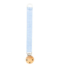 Smallstuff Pacifier Clip - Light blue w. Stripes