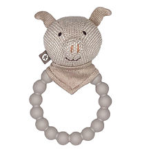 Smallstuff Rattle Teether - Pig - Sandy