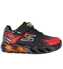 Skechers Shoe w. Light - Flex Glow Bolt - Black/Red
