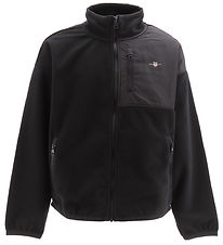 GANT Fleece Jas - Shield - Zwart