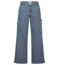 Sofie Schnoor Meisjes Jeans - Light Blue Gestreept