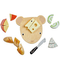 Tender Leaf Wooden Toy - Cutting Board with cheese - 15 Parts