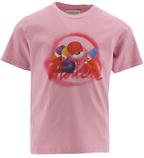 Moncler T-Shirt - Dusty Rose m. Print