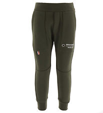 Moncler Sweatpants - Army Green w. White