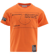Moncler T-Shirt - Oranje m. Print