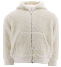 Moncler Fleece Jacket - Off White w. Logo