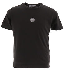 Stone Island T-Shirt - Schwarz/Weiß m. Print