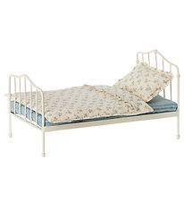 Maileg Miniature Doll'S Bed - Mini - Blue