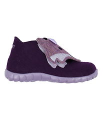 Superfit Slippers - Wool - Purple w. Fox