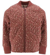 Wheat Thermo Jacket w. Lining - Benni - Red Flowers