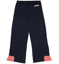 Marni Trousers - Acrylic/Wool - Navy w. Coral