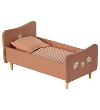 Maileg Wooden bed - Mini - Pink