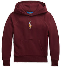 Polo Ralph Lauren Hoodie - Bordeaux m. Logo