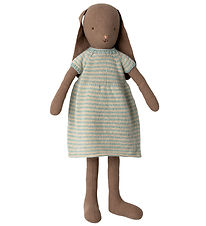 Maileg Soft Toy - Rabbit - Size 4 - Brown - Knitted Dress